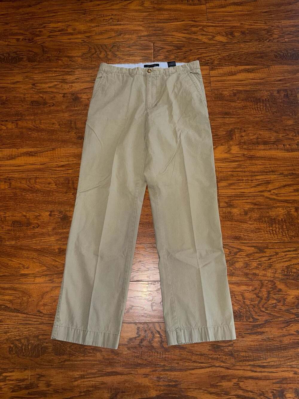 Tommy Hilfiger Chino Pants Size 32x32 Khaki Cotton Flat Front